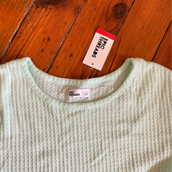 Epic Threads Girls Waffle Tiered Dress with Scrunchie Mint Candy Size L NWT - Picture 5 of 8